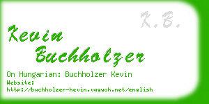 kevin buchholzer business card